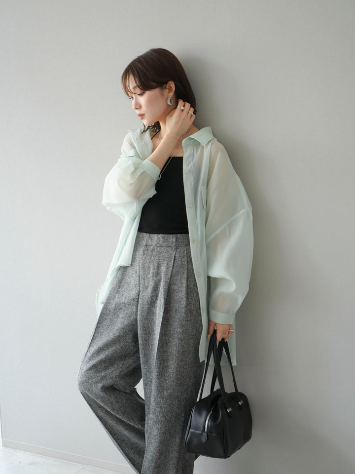 [予約]BIGポケットオーバーシアーシャツ/ミント