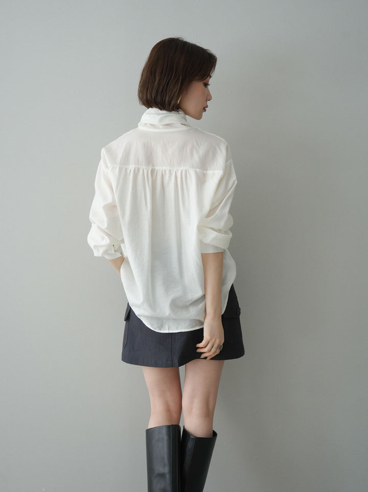 [予約]シアーボウタイブラウス/ivory