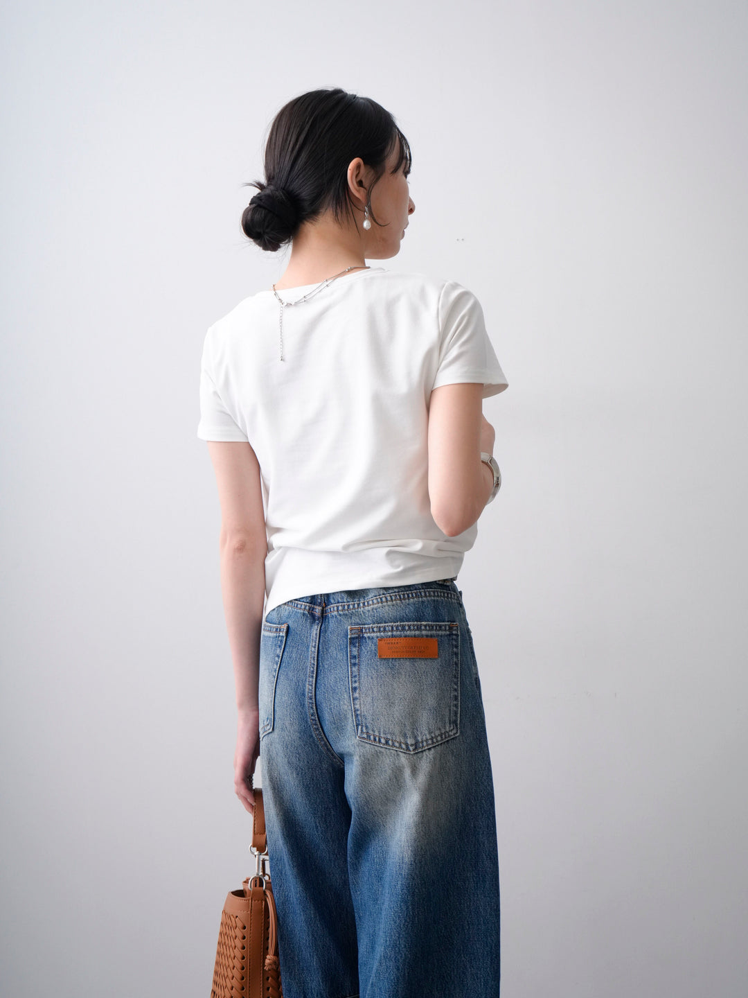 【套裝】刺繡Logo T卹 + 3D立體牛仔褲（兩件組）