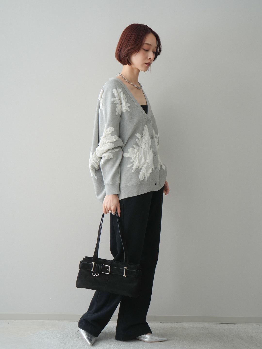 [予約]スウェットフレアパンツ/black