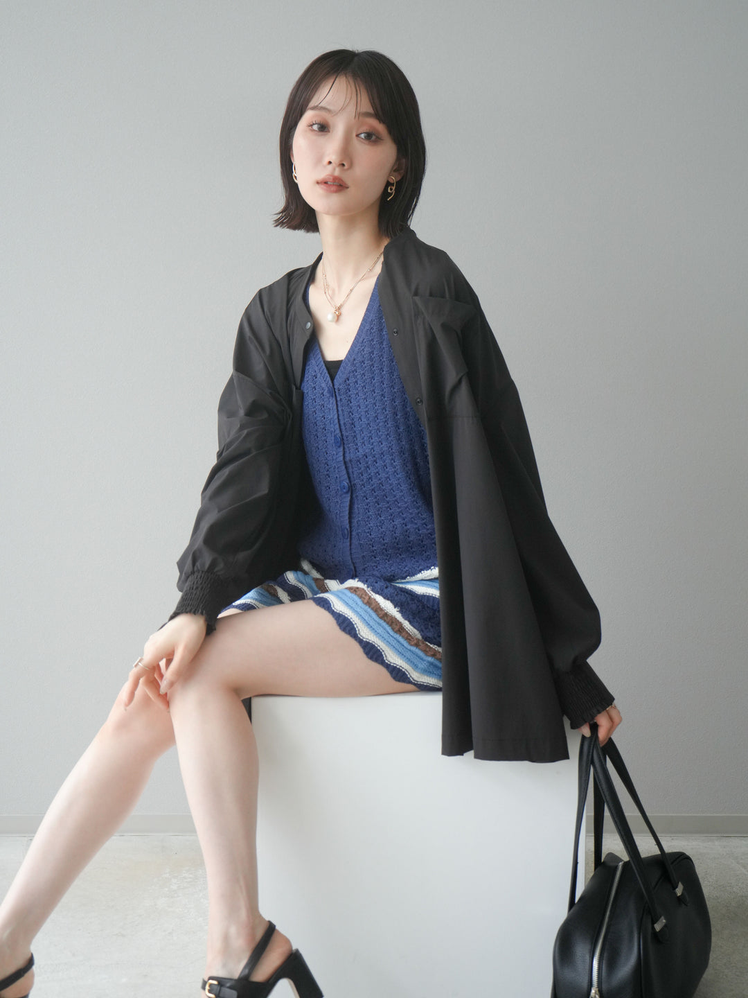 [予約]ICE TOUCH ２WAYオーバーシャツ/ブラック