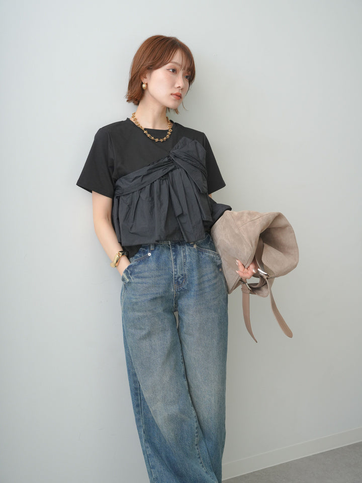 [SET]ナイロンドッキングツイストTEE +選べるアクセセット(2set)