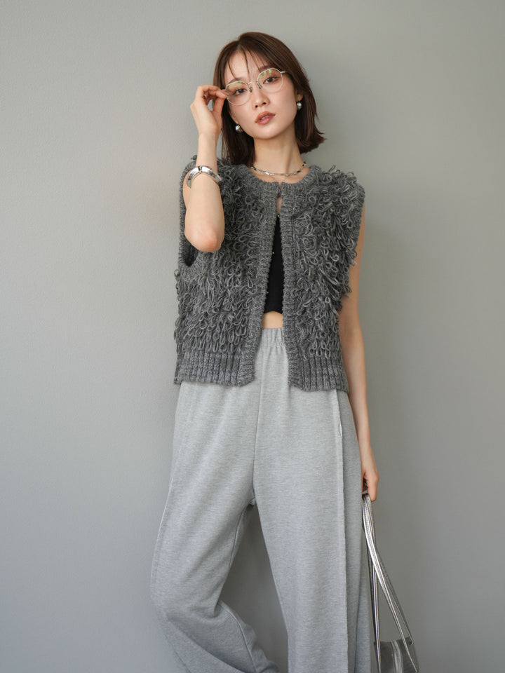 [予約]ループデザインホックベスト /チャコール