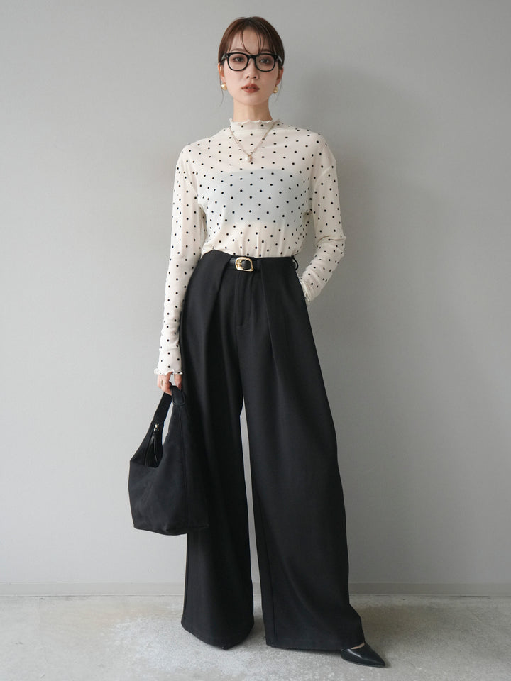 [予約]ドットシアートップス/ivory