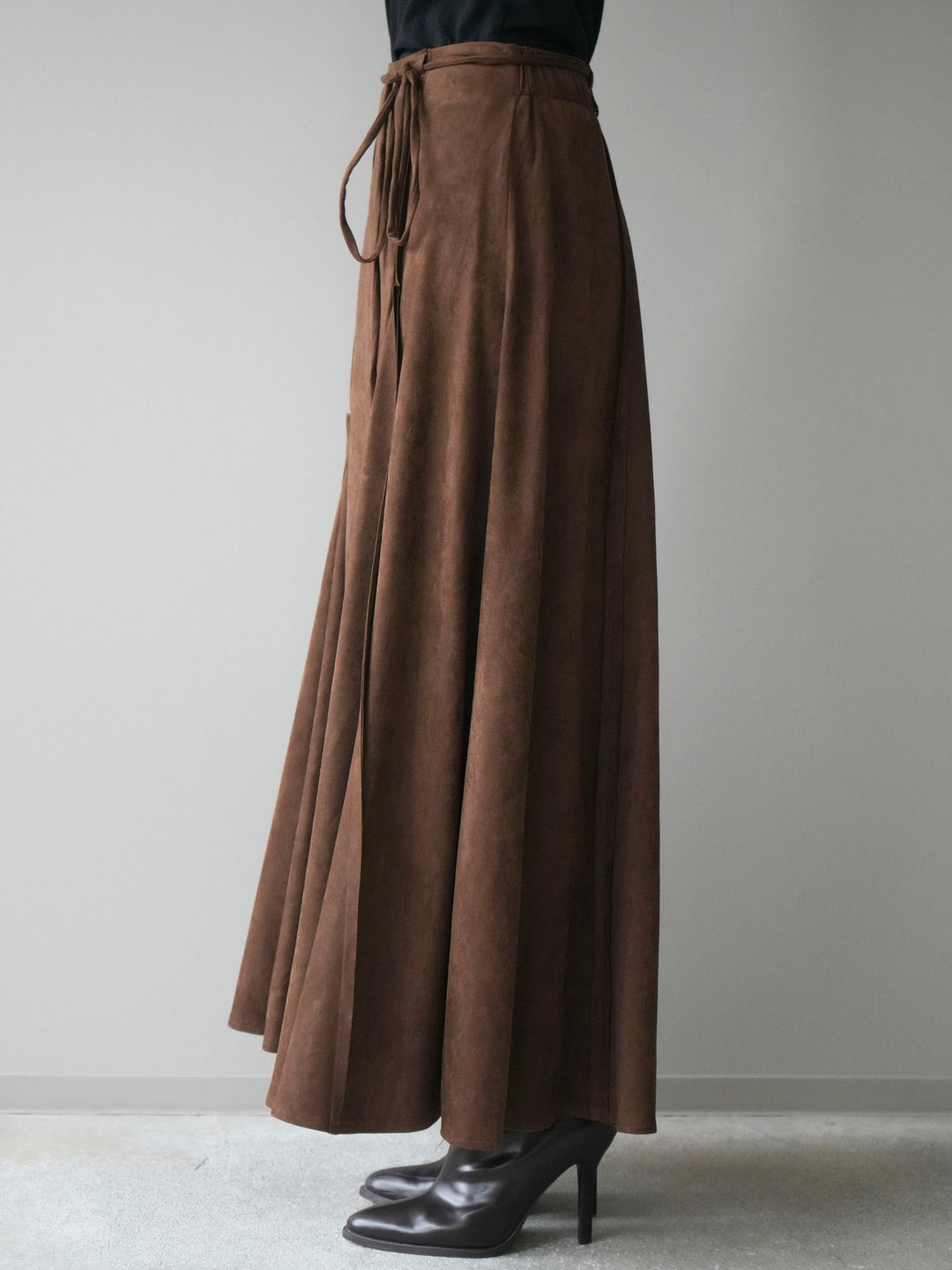 [予約]スエードマーメイドスカート/brown