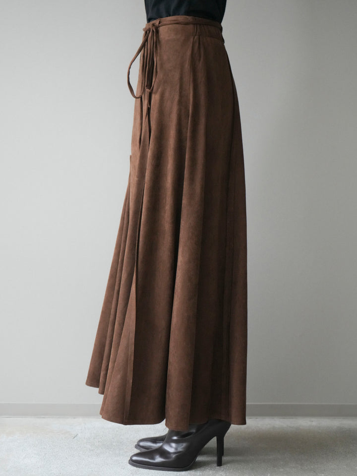 [予約]スエードマーメイドスカート/brown