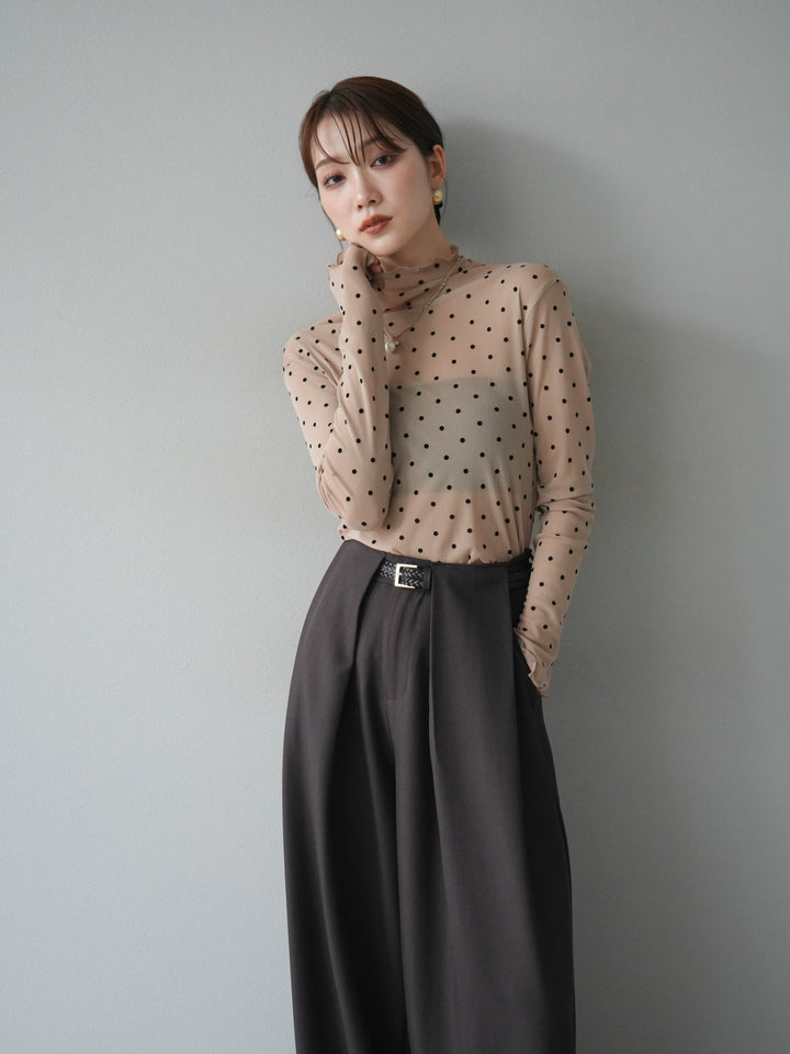 [予約]ドットシアートップス/beige
