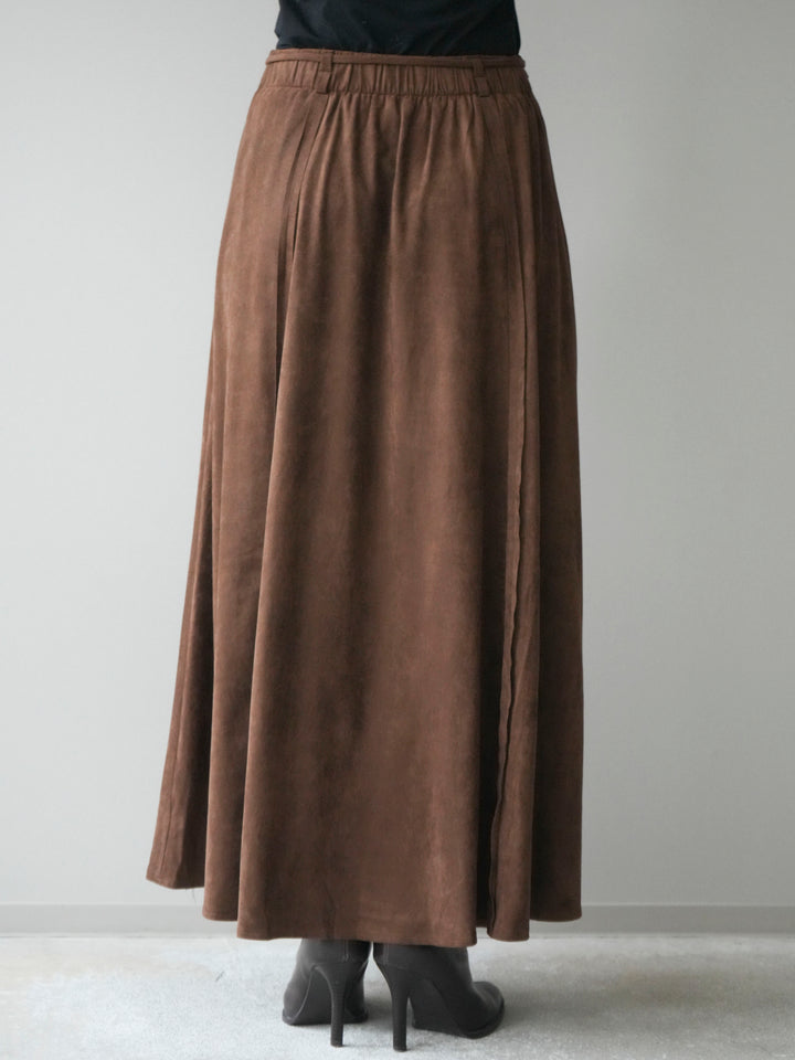 [予約]スエードマーメイドスカート/brown