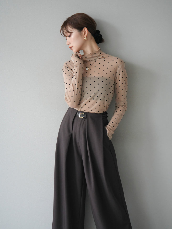 [予約]ドットシアートップス/beige