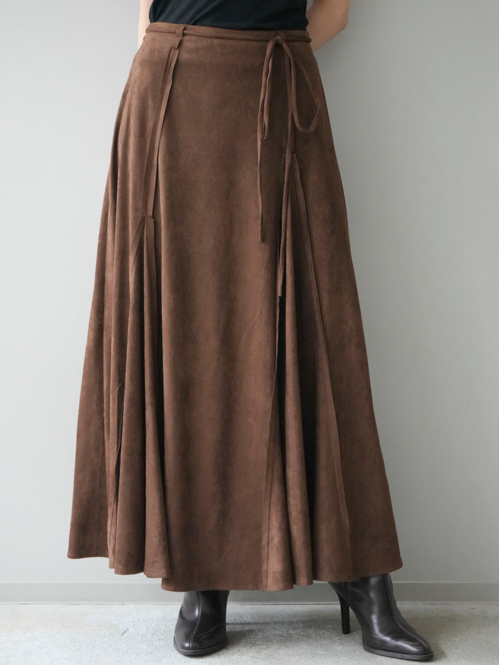 [予約]スエードマーメイドスカート/brown