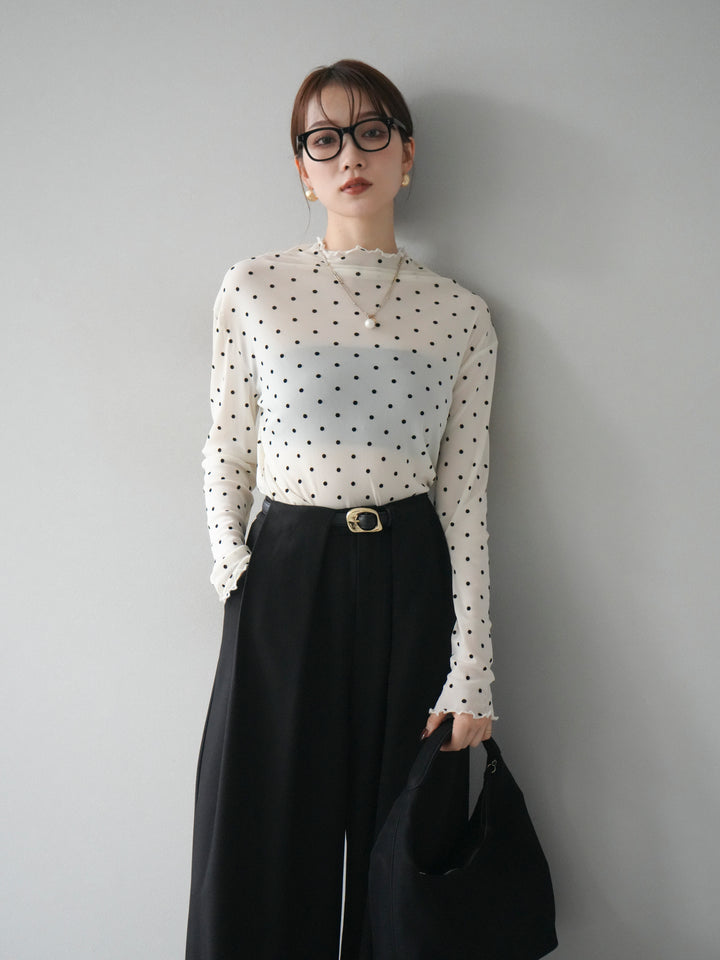 [予約]ドットシアートップス/ivory