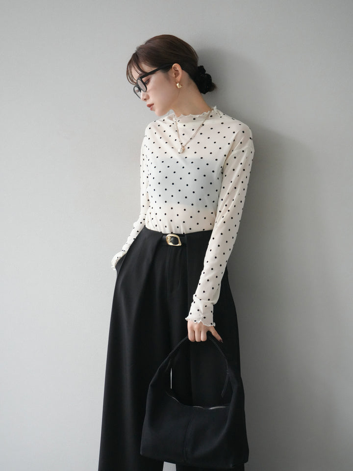 [予約]ドットシアートップス/ivory