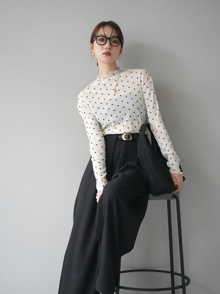 [予約]ドットシアートップス/ivory