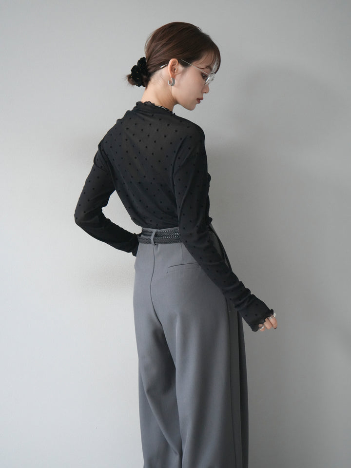 [予約]ドットシアートップス/black