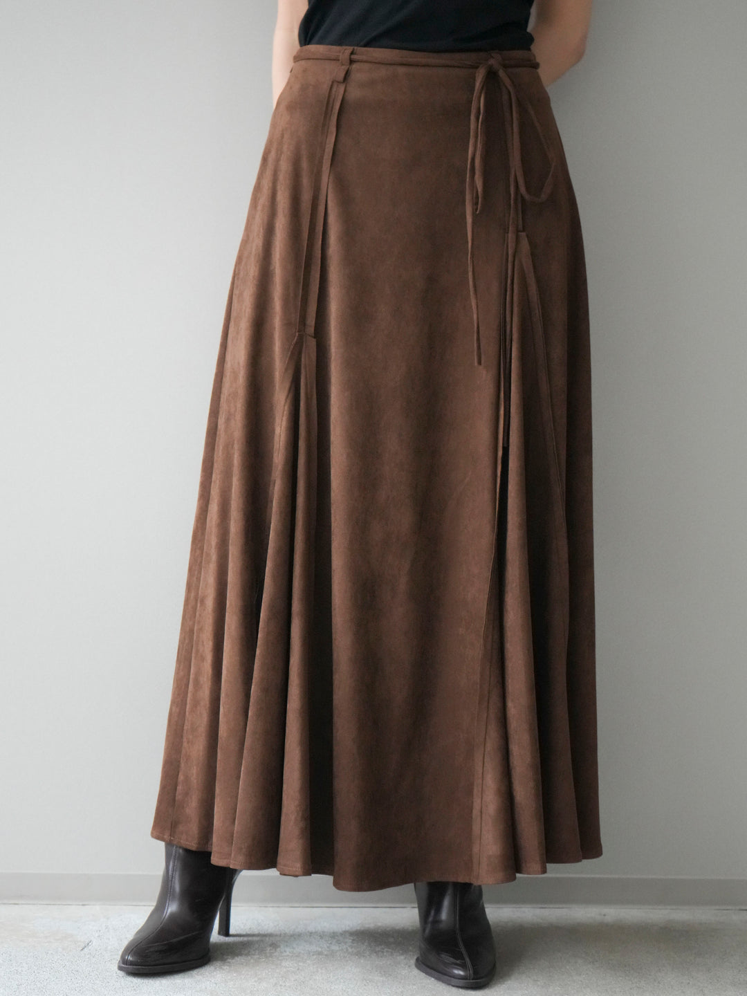 [予約]スエードマーメイドスカート/brown