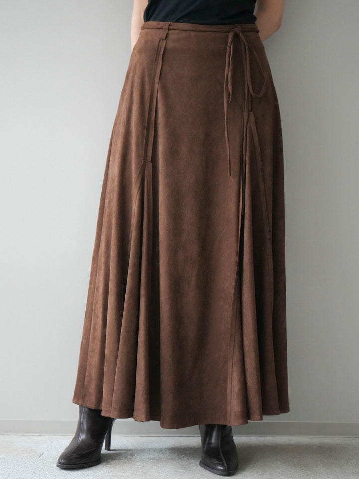 [予約]スエードマーメイドスカート/brown