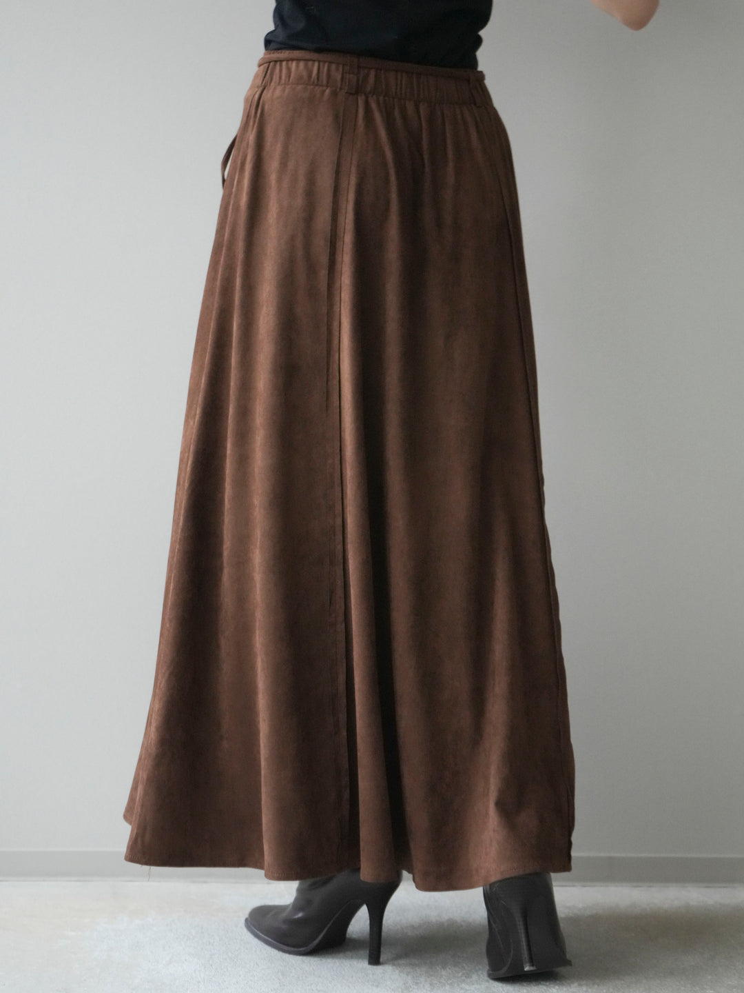 [予約]スエードマーメイドスカート/brown