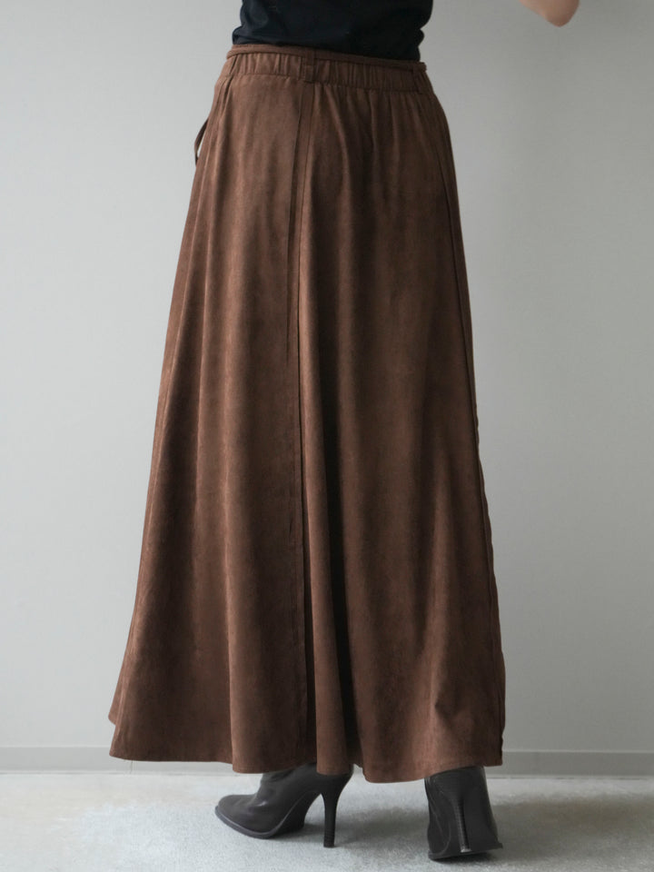 [予約]スエードマーメイドスカート/brown