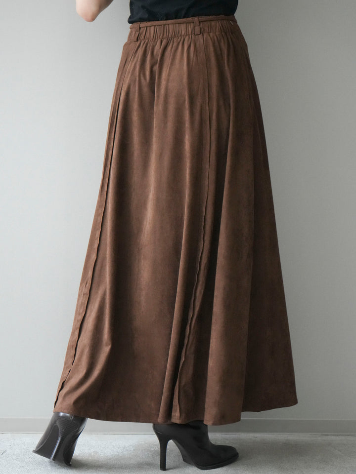 [予約]スエードマーメイドスカート/brown