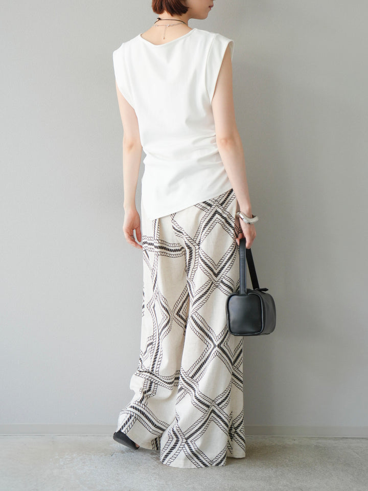 [訂位] 麻繩休閒褲/象牙白