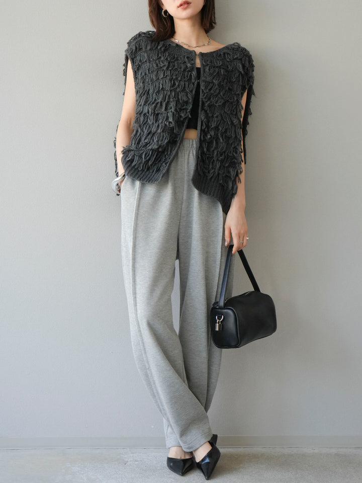 [予約]ループデザインベスト/チャコール