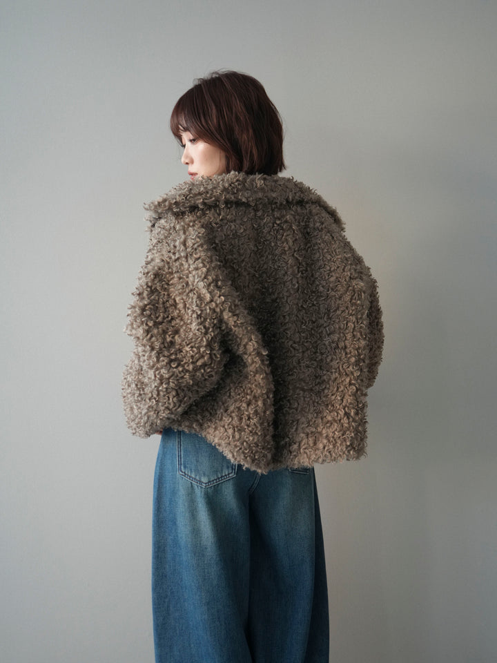 [予約]プードルファーミドルスタンドブルゾン/beige