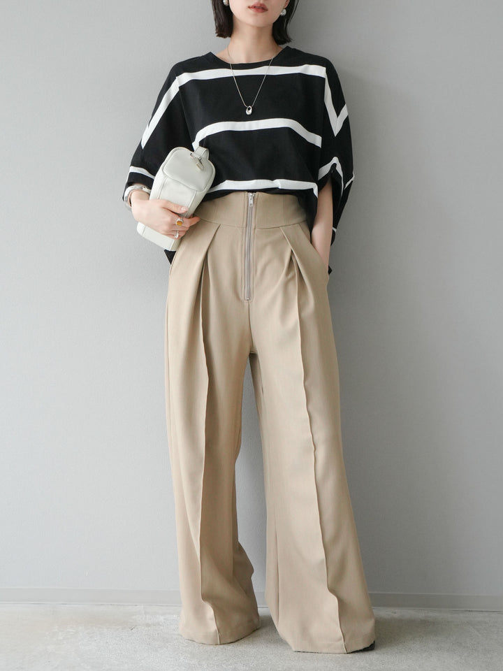 [予約]ボーダードルマンBIG Tシャツ/ブラック✕オフ