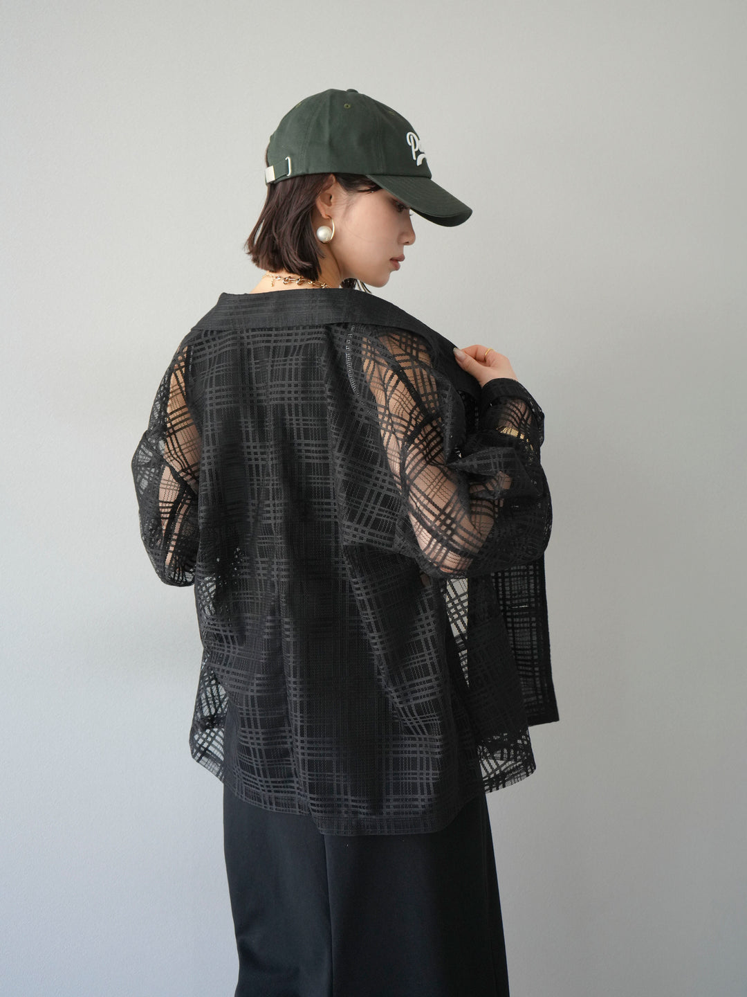 【預購】巴黎標誌刺繡棒球帽/綠色