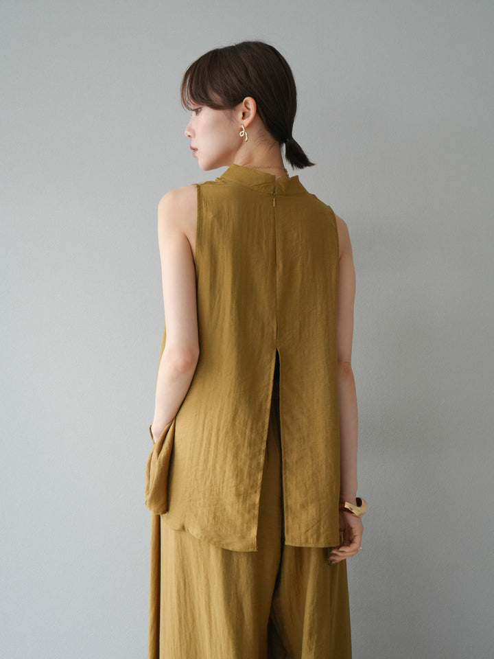 [SET]ホルターネックバックスリットブラウス＆スーパーワイドパンツSET UP(2set)