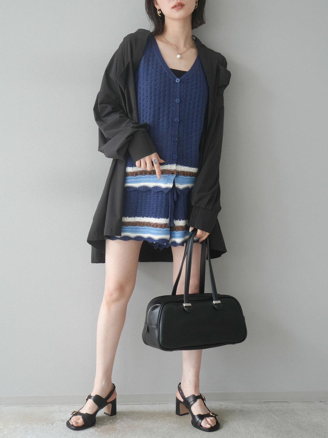 [予約]ICE TOUCH ２WAYオーバーシャツ/ブラック