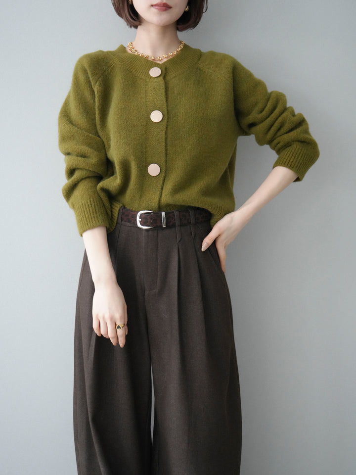 [SET]BIGボタンニットカーディガン+BIGボタンニットカーディガン(2set)