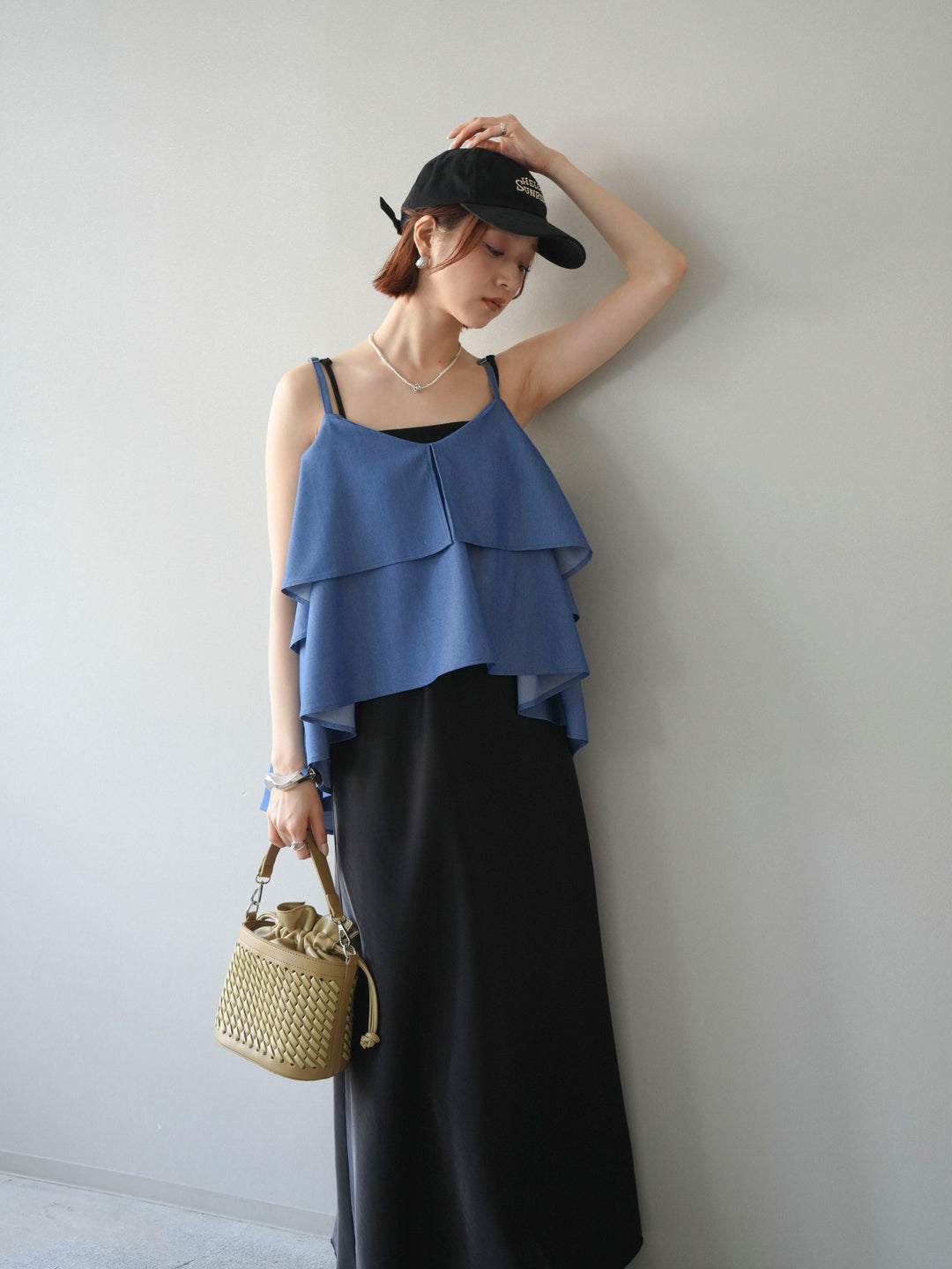 [予約]ティアードキャミソール/blue