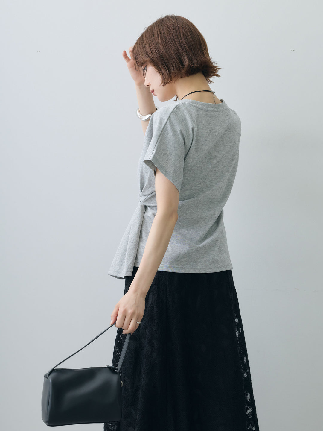 [予約]サイドノットTEE/gray