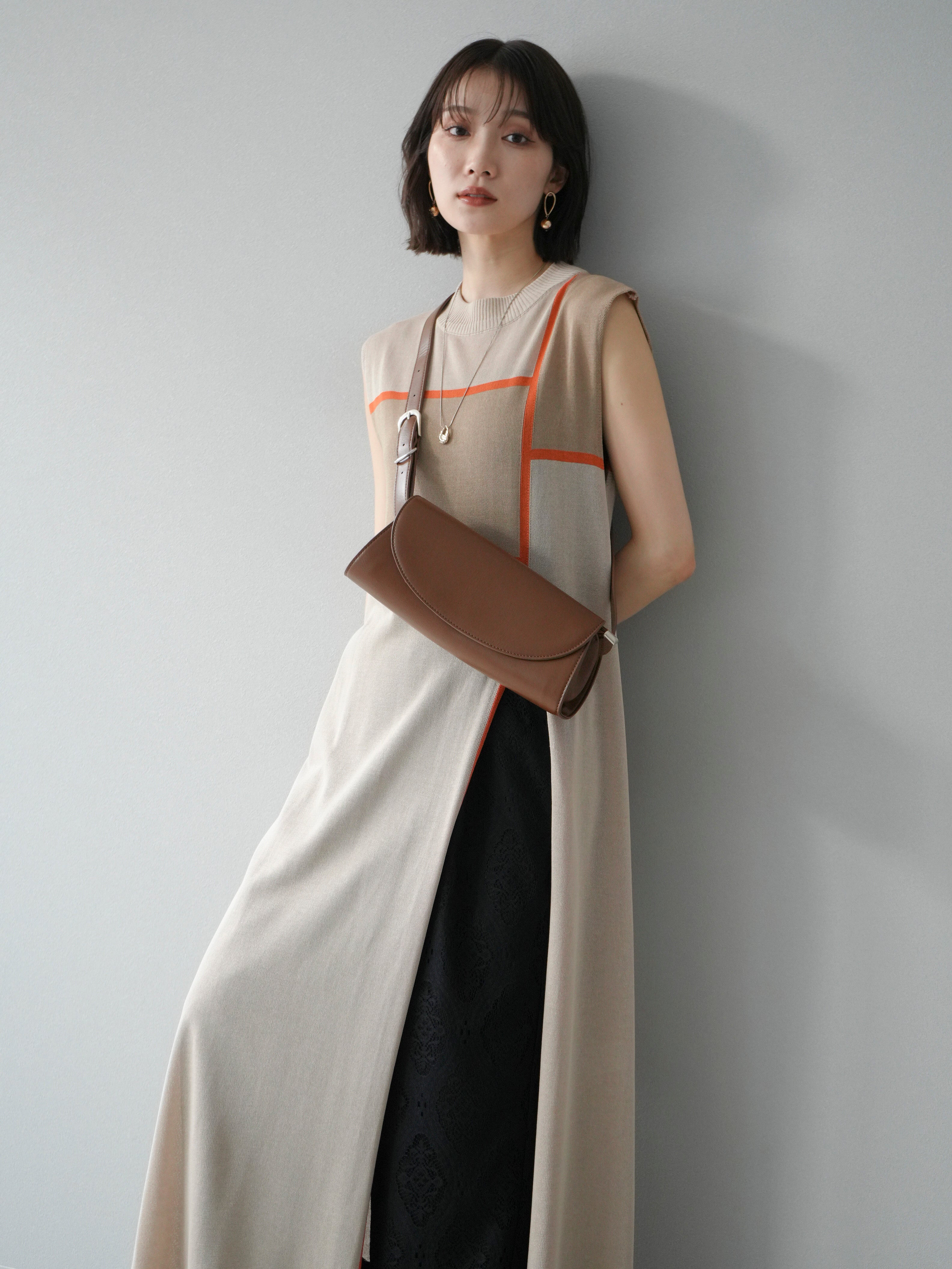 L'Appartement DEUXIEME CLASSスリットニットワンピース L'Appartement DEUXIEME CLASSE（ロングワンピース/マキシ