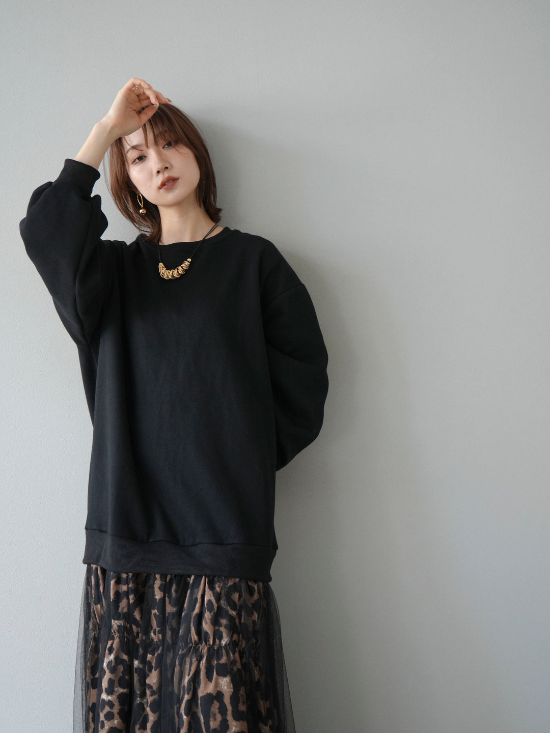 [SET] Sweat Docking 動物印花層疊連身裙 + 可選飾品套裝（2 套）