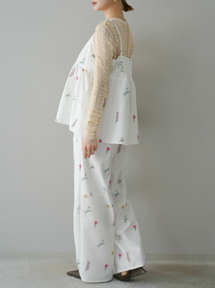 [予約]リネンタッチシャーリングニットトップス/アイボリー