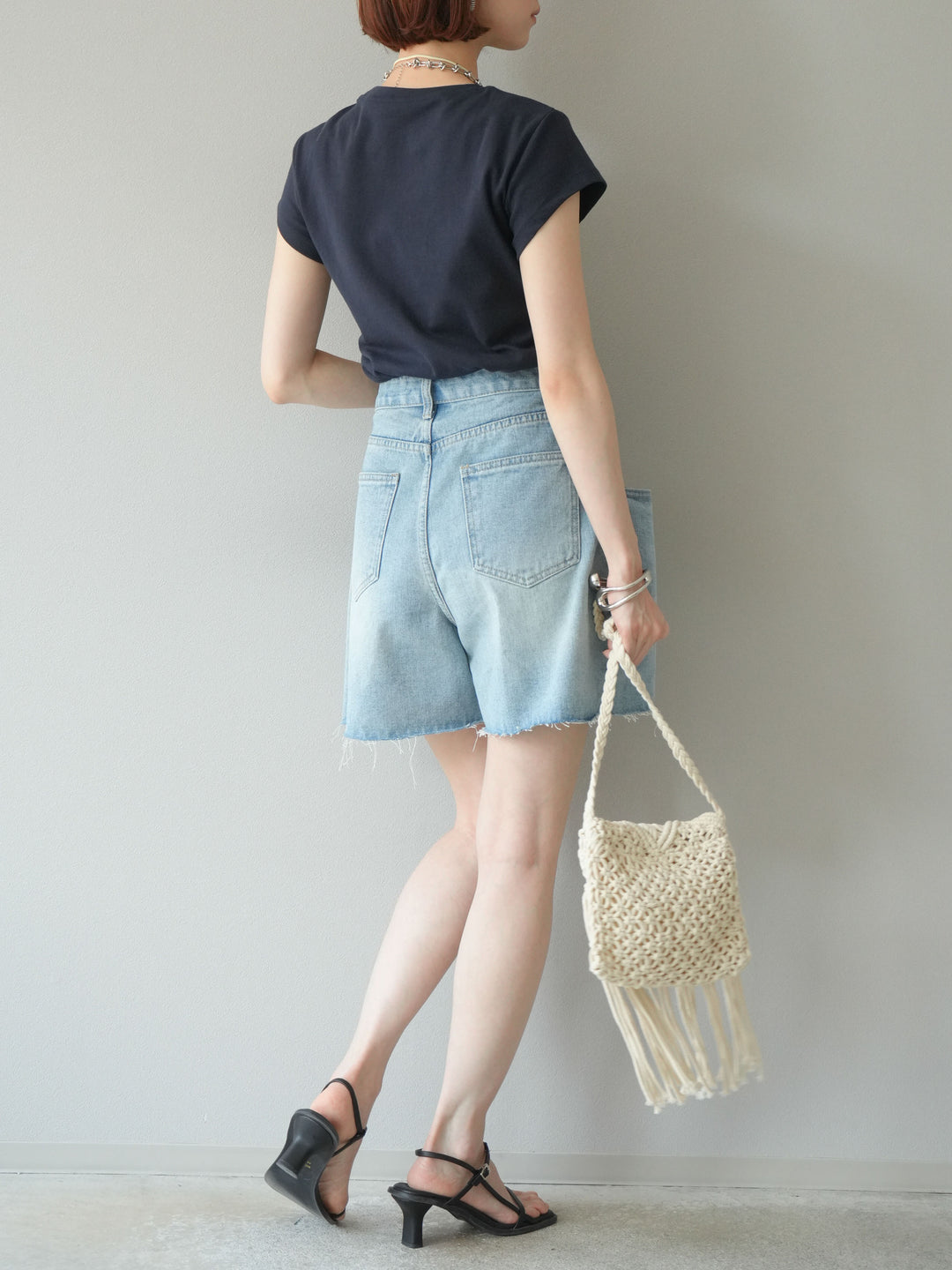 【預購】寬鬆半身牛仔褲/淺藍