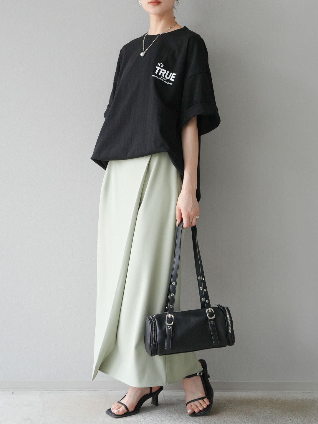 [予約]ツイルラップナロースカート/ライトグリーン S