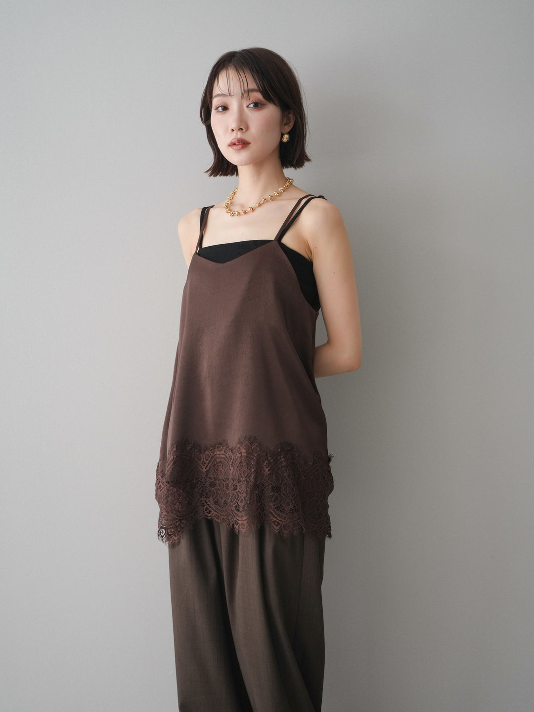 [SET]レーストリムキャミソール+レーストリムキャミソール(2set)