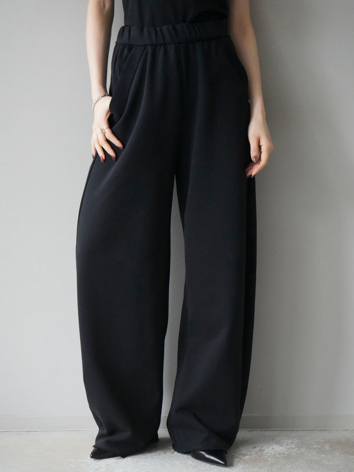 [予約]アウトシームカットオフスエットパンツ/navy