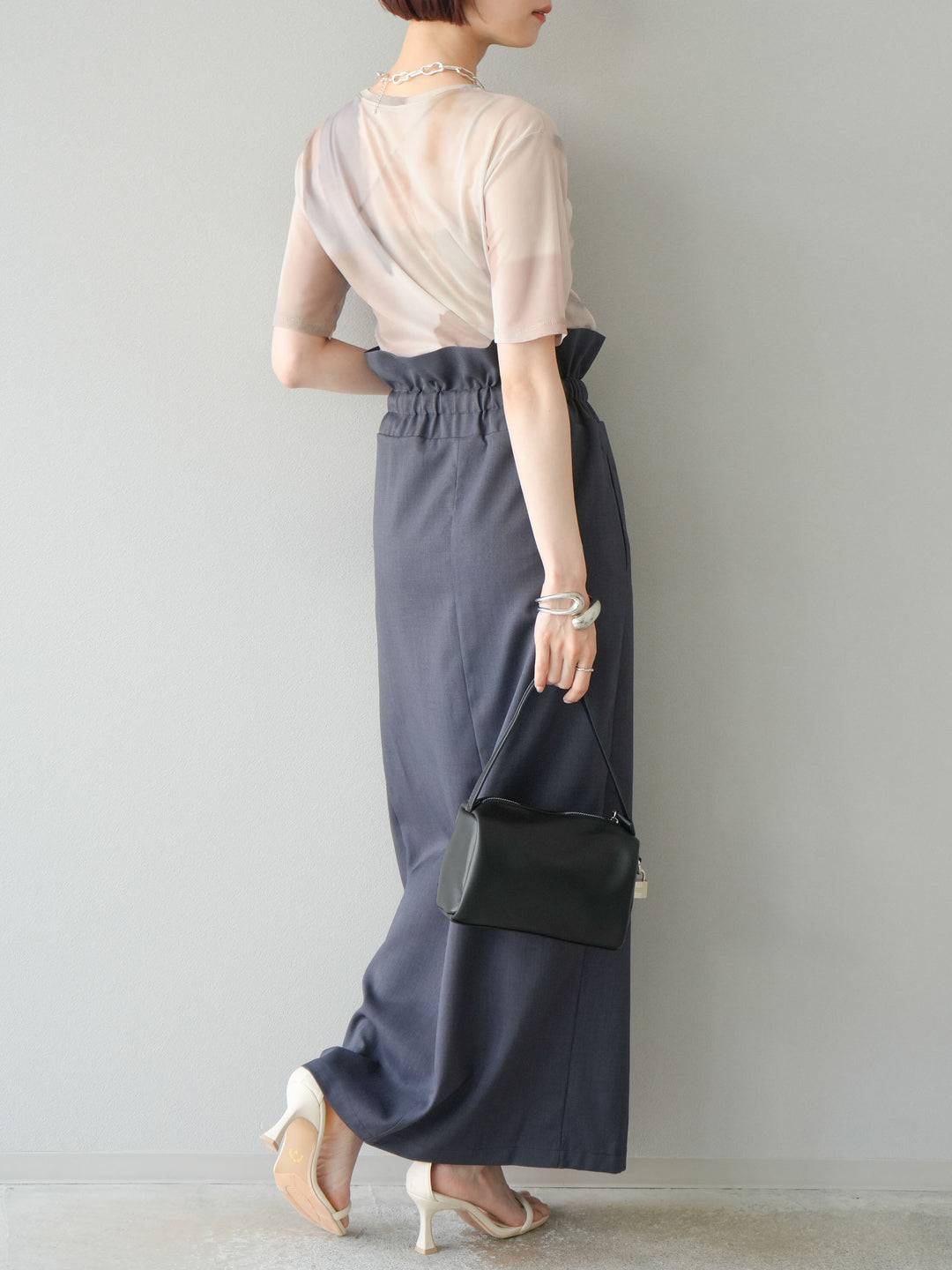 [套裝] 水彩藝術透視T卹 + Heather Ester 褶皺拉鍊裙 (2套)