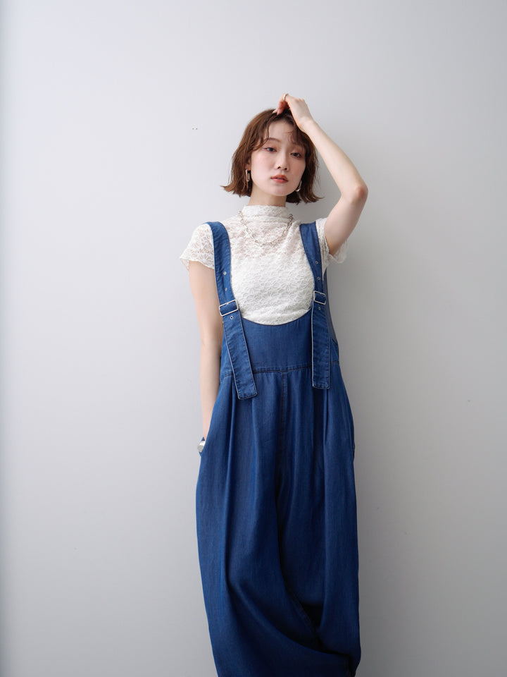 [予約]前後2WAYテンセルデニムオールインワン/blue