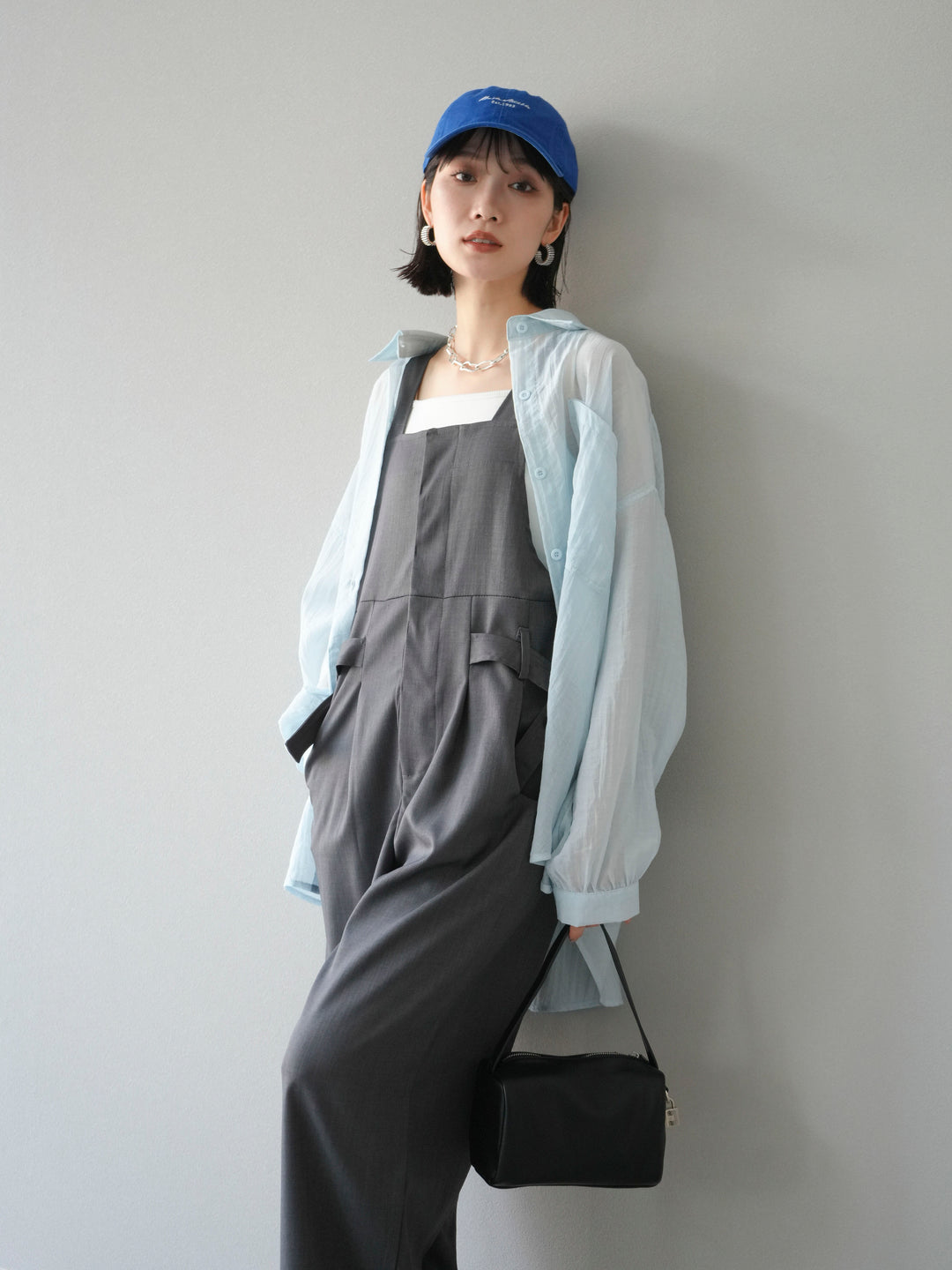 [予約]ドライタッチシアーオーバーシャツ/ブルー