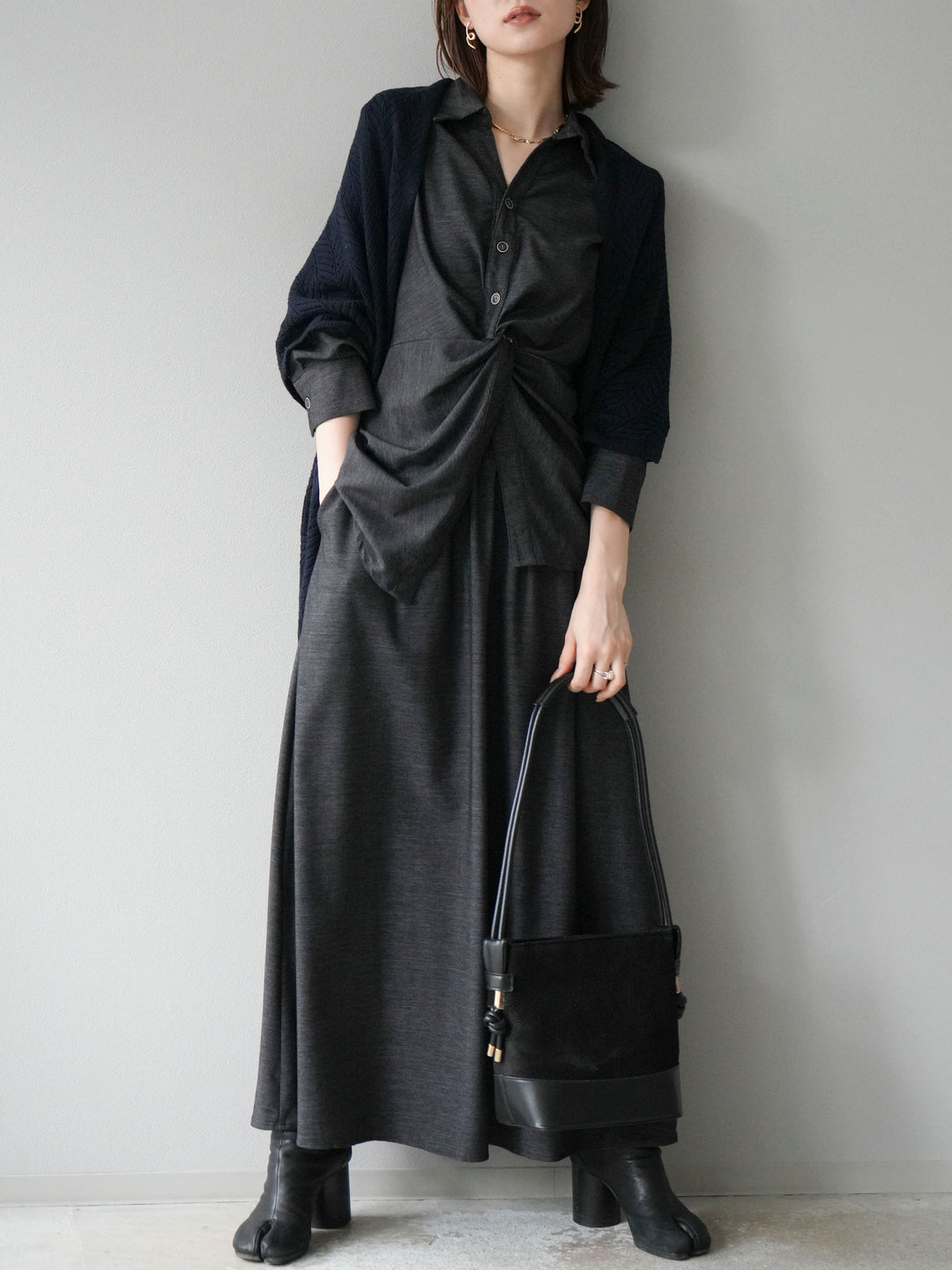 [SET]ツイストデザインシャツ＆スカートSET UP