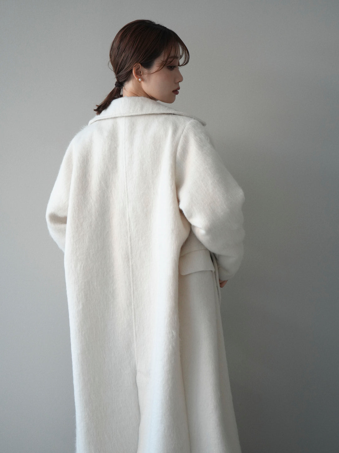[予約]ソフトシャギーチェスターコート/ivory