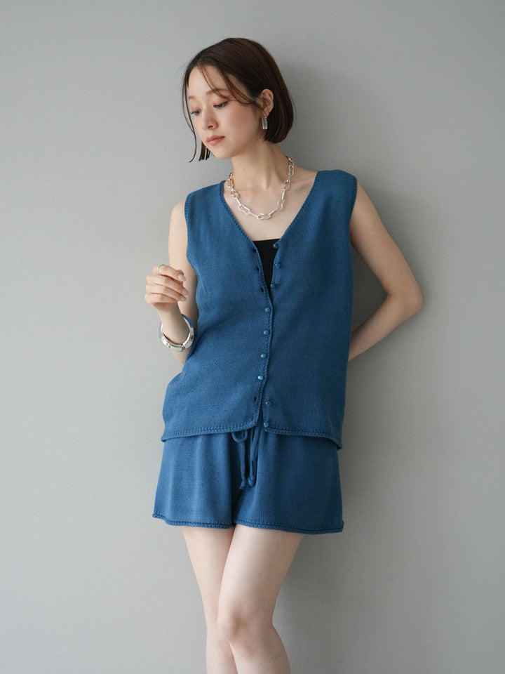 [SET]ニットベスト＆ショートパンツSET UP(2set)