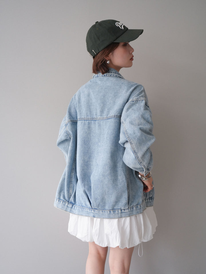 [予約]ドロストバルーンミニワンピース/white
