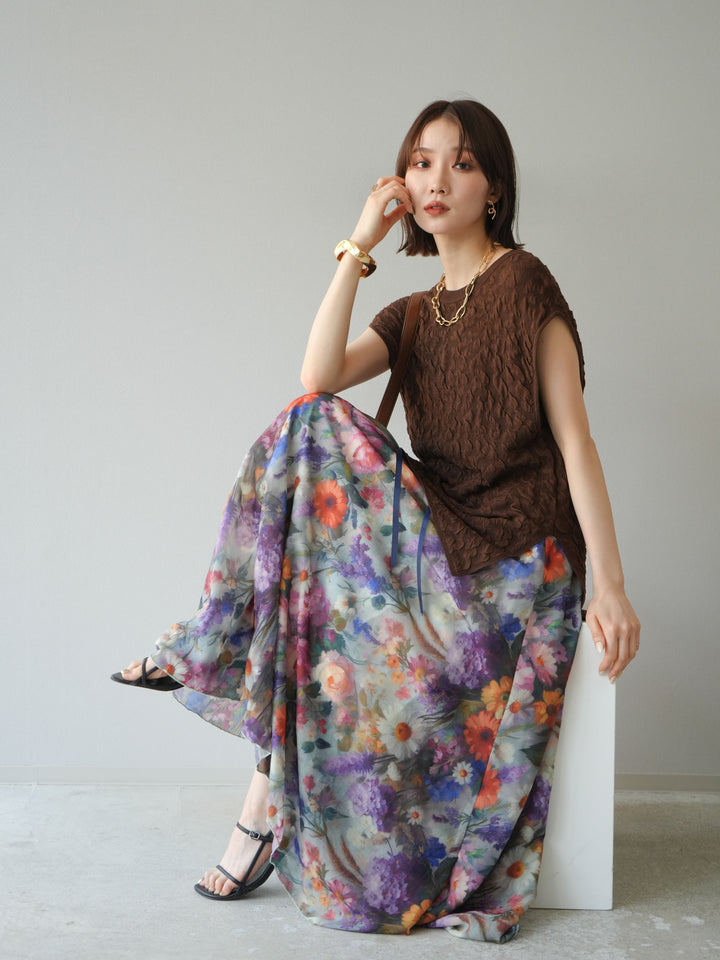 【預購】Pokopoko 無袖針織套頭衫/棕色