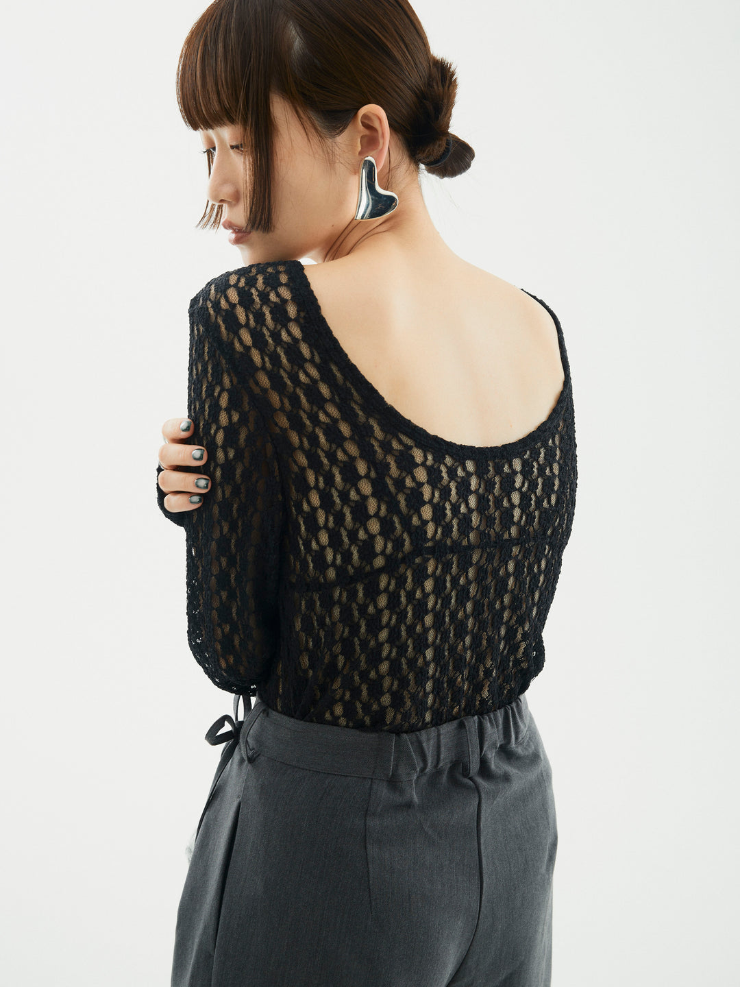 【Allure】[SET]バックラウンドレーストップス+バックラウンドレーストップス(2set)