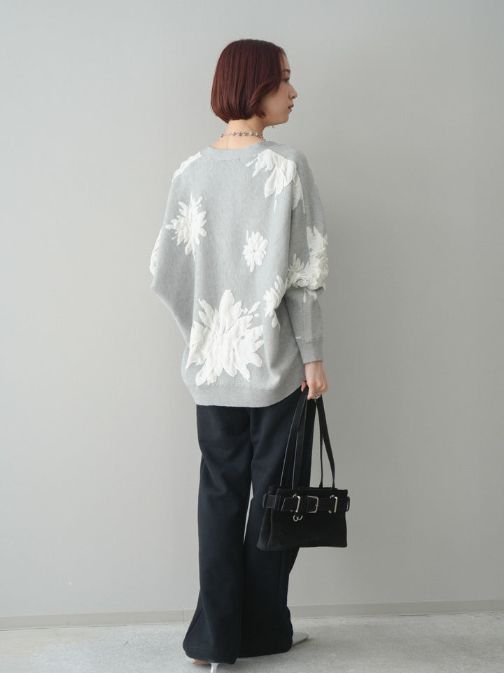 [予約]スウェットフレアパンツ/black